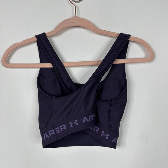 2/$24 Under Armour Crossback Mid Bra Deep Purple Medium #BAG7 - Picture 4 of 9